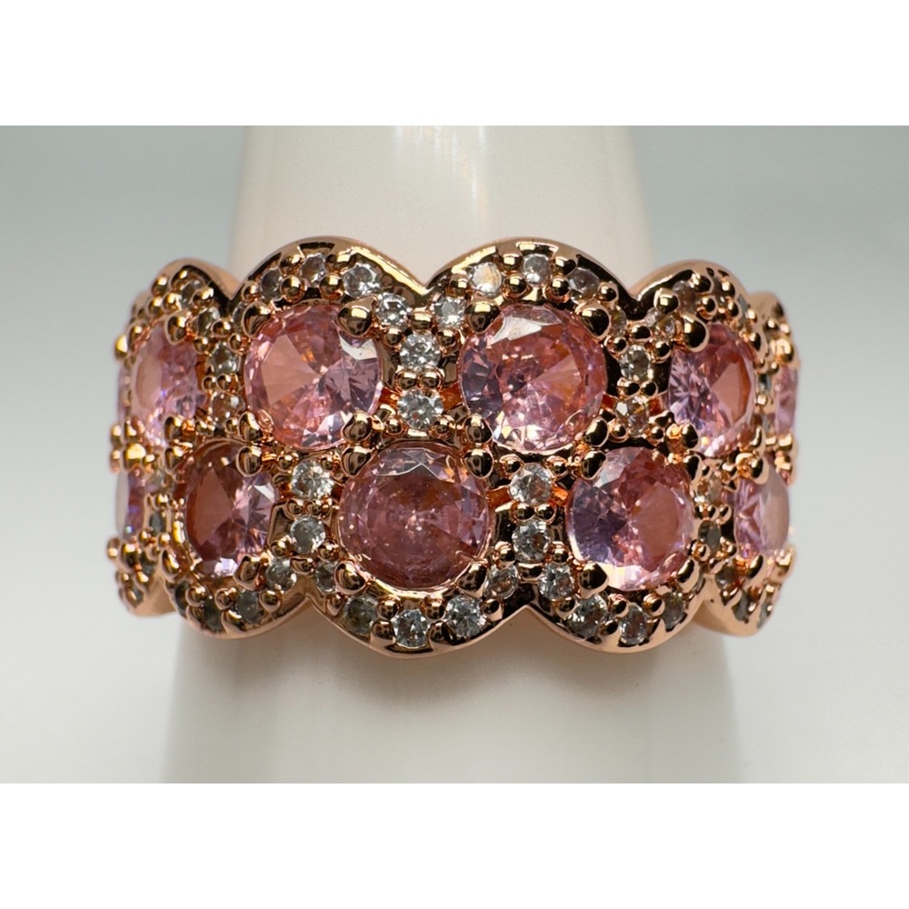 Bomb Party Pretty Perspective Ring RG11119 Rose Quartz CZ Rose Gold Size 9
